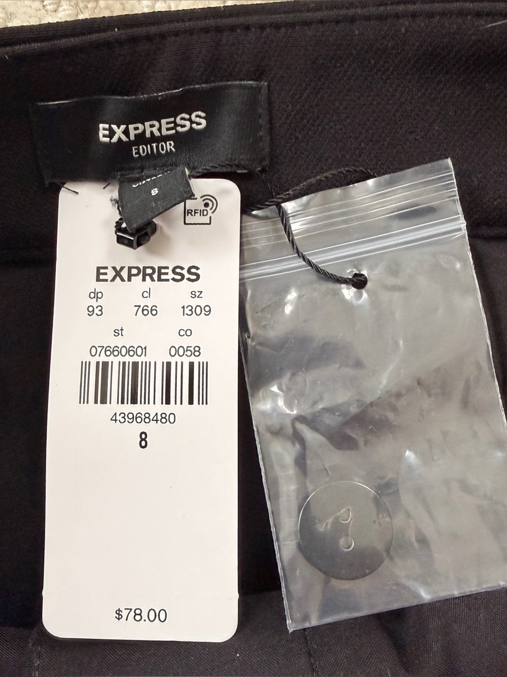 Express High Waisted Midi Pencil Skirt Black - Picture 10 of 10